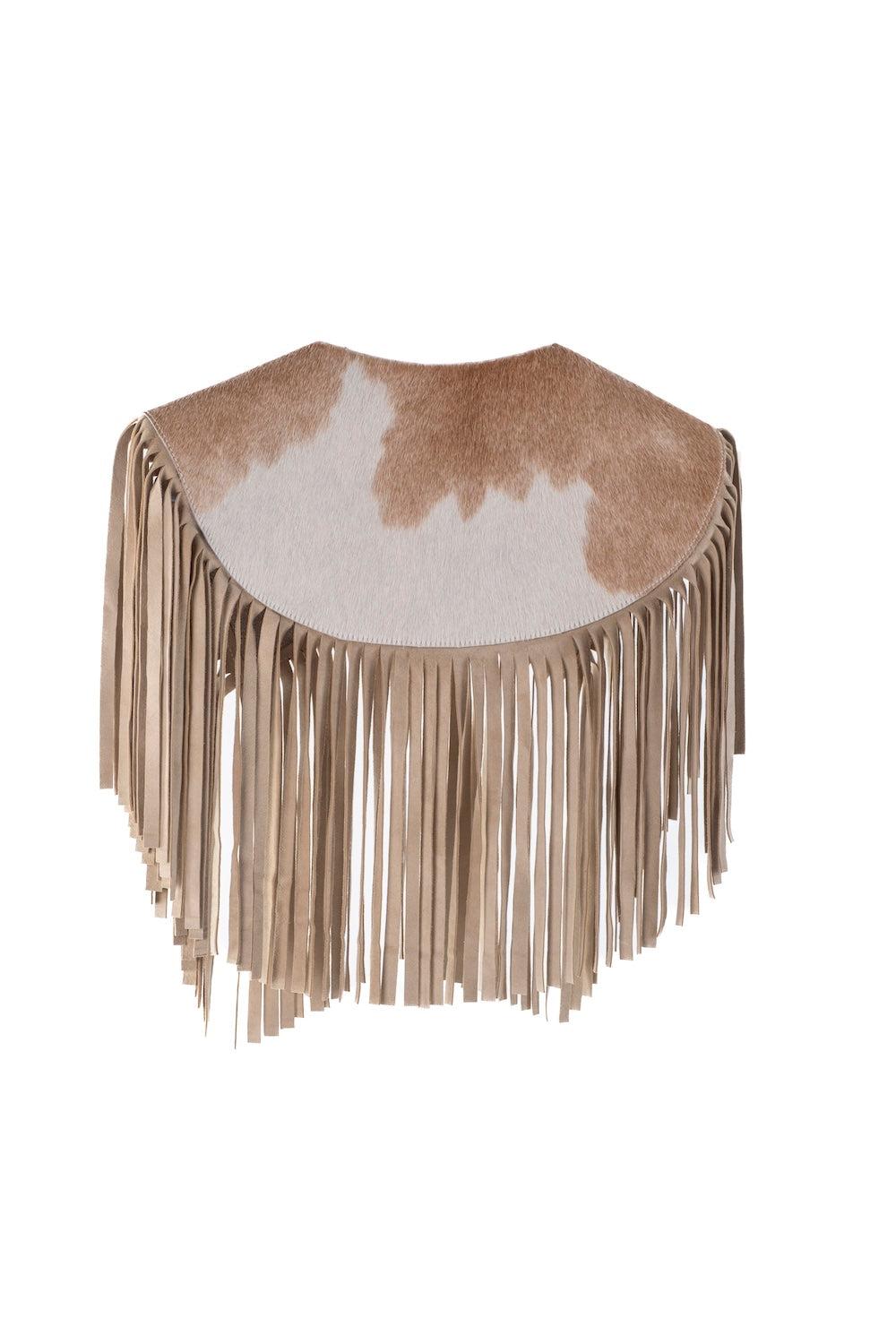 Genuine cowhide fringe bolero with western rodeo style. Handmade in Australia. Each piece is unique—slow fashion meets bold country-boho spirit.