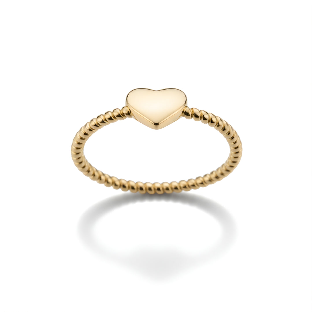 Elegant Gold Eternal Heart Ring Perth Australia handcrafted minimalist gold ring symbolising love and devotion