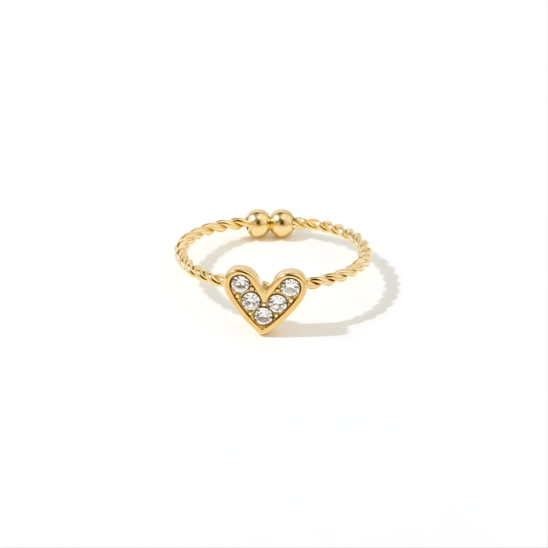 Stylish Gold Love Radiance Ring Perth Australia House of Hide versatile gold ring capturing romance and sophistication

