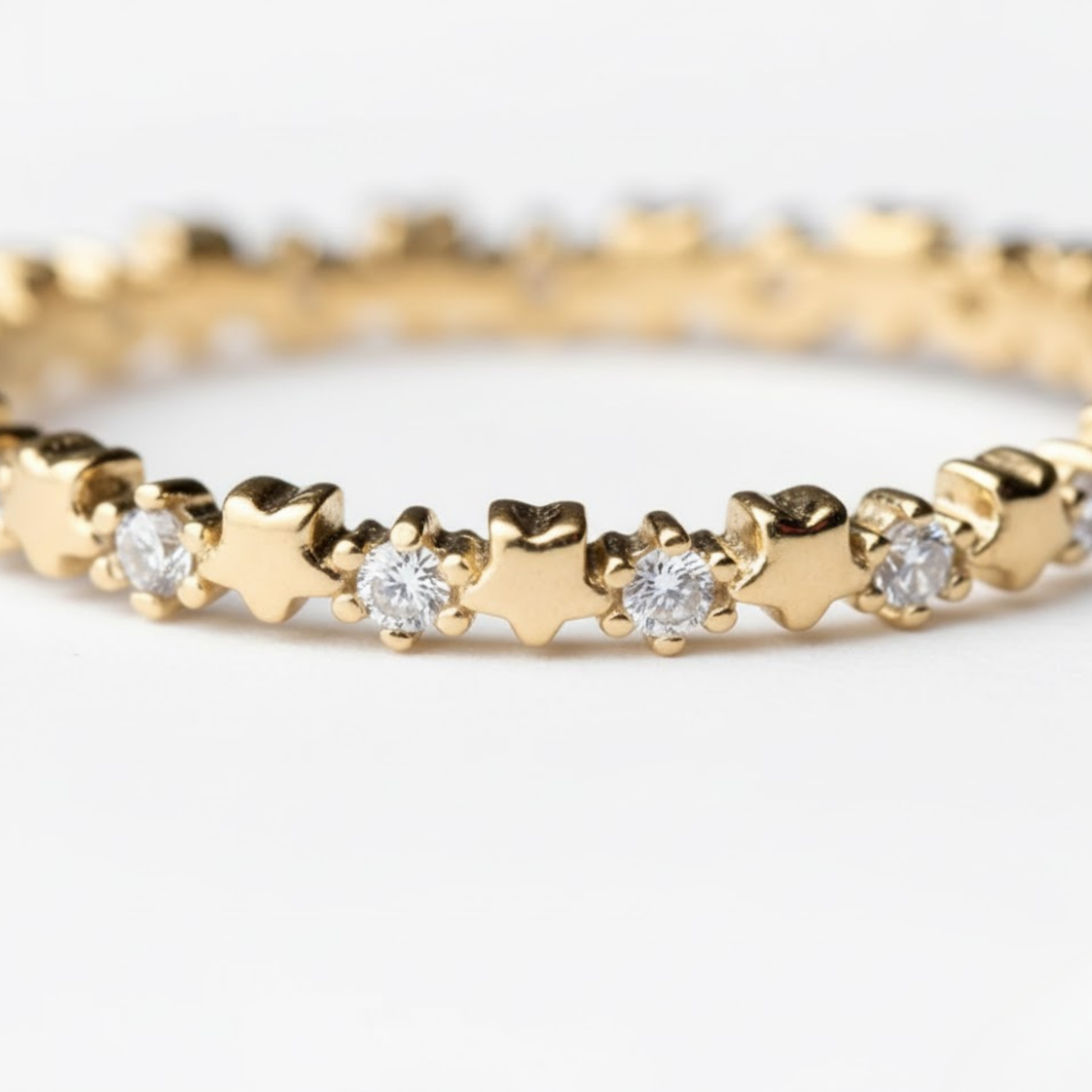 Gold Starlight Promise Ring Perth Australia handmade celestial jewellery from House of Hide