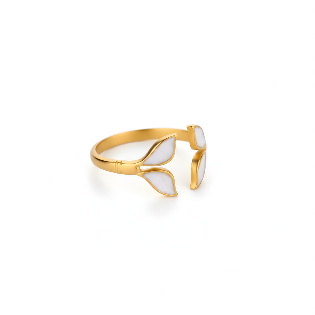 House of Hide Golden Twin Tail Ring adjustable non-tarnish gold ring perfect for beach weddings and everyday wear