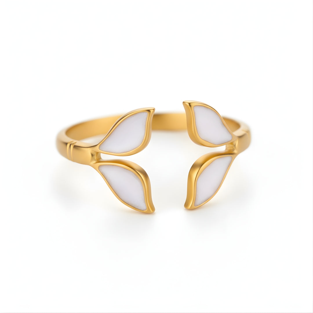 Golden Twin Tail Ring Perth Australia hypoallergenic gold openwork ring capturing coastal beauty and modern romance