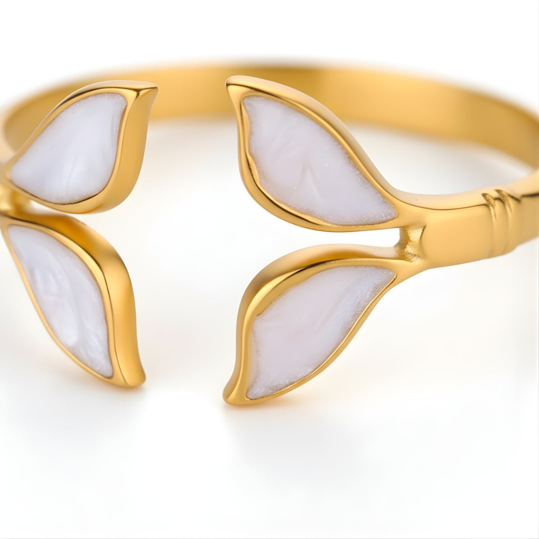 Stylish Golden Twin Tail Ring Perth Australia House of Hide durable gold ring inspired by the sea and effortless elegance