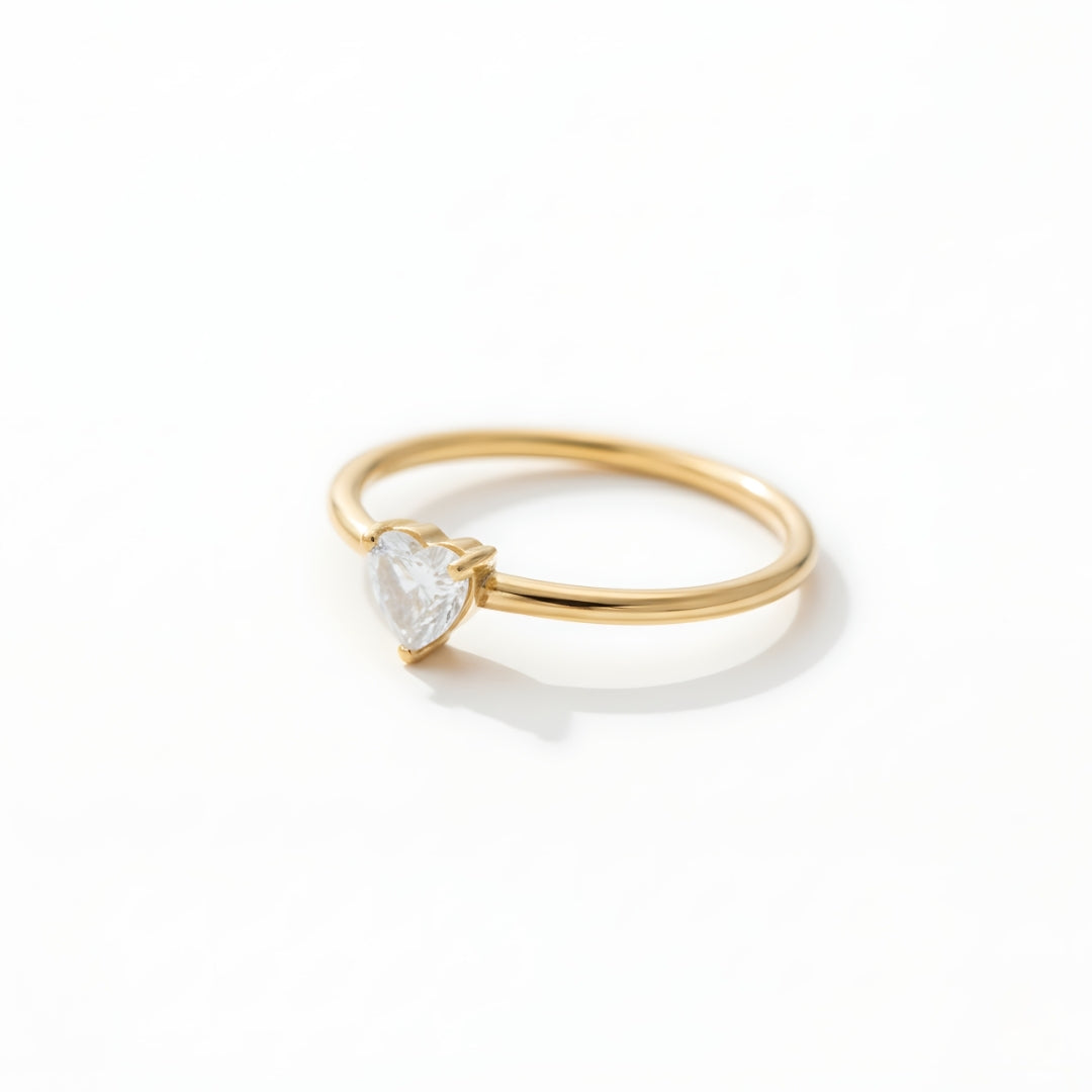 Golden Heartlight Ring Perth Australia Houseofhide styled with soft light.