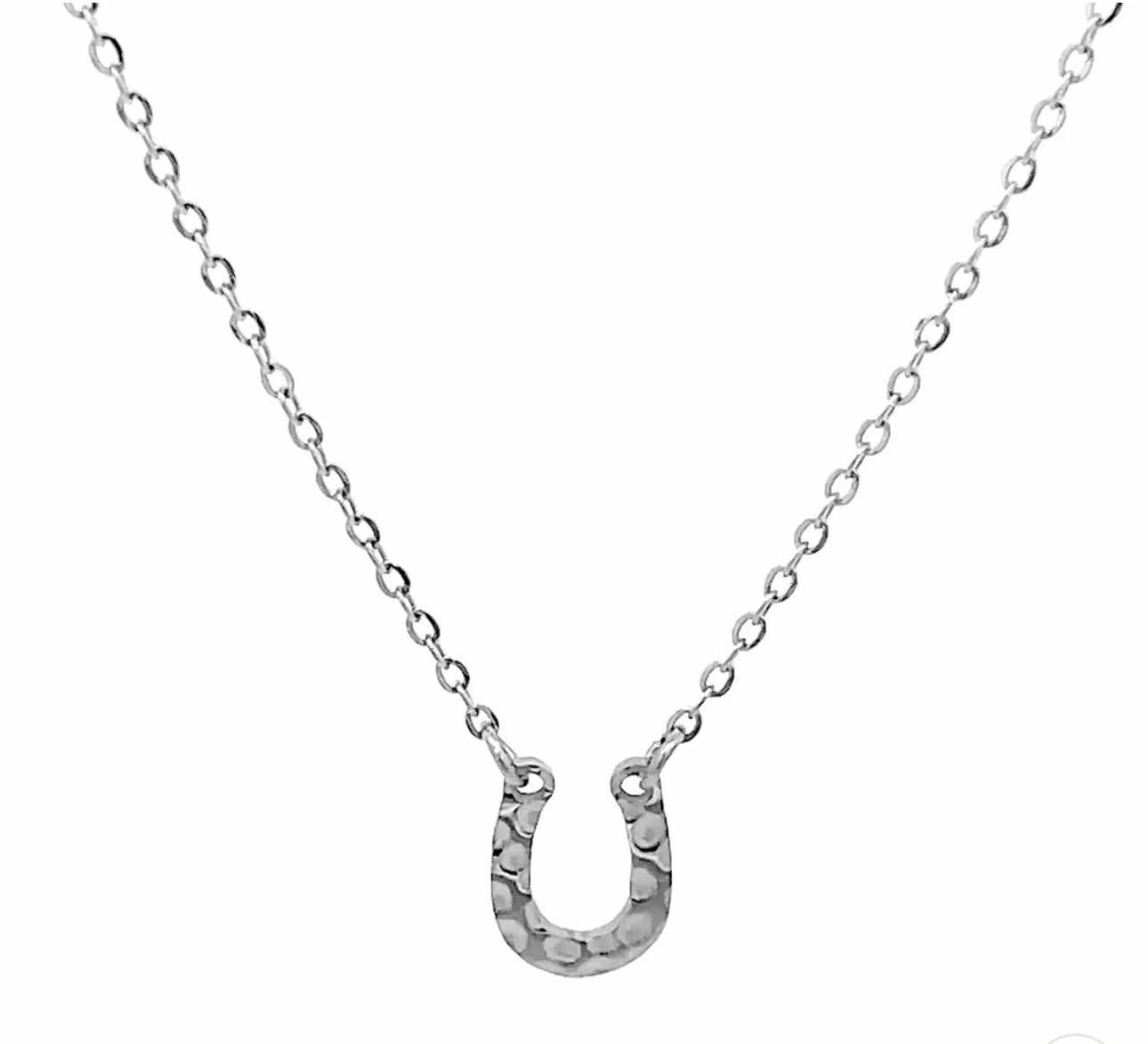 Lucky Horseshoe Necklace – Simple, Stylish, and Durable. Ideal for Everyday Wear in Silver or Gold.