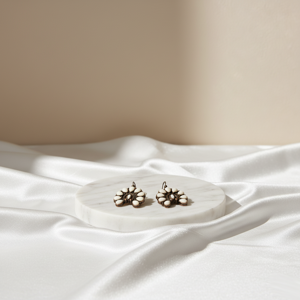 Havana Pearl Bloom Earring Perth Australia Houseofhide symbolising femininity, harmony, and boho-luxe sophistication.