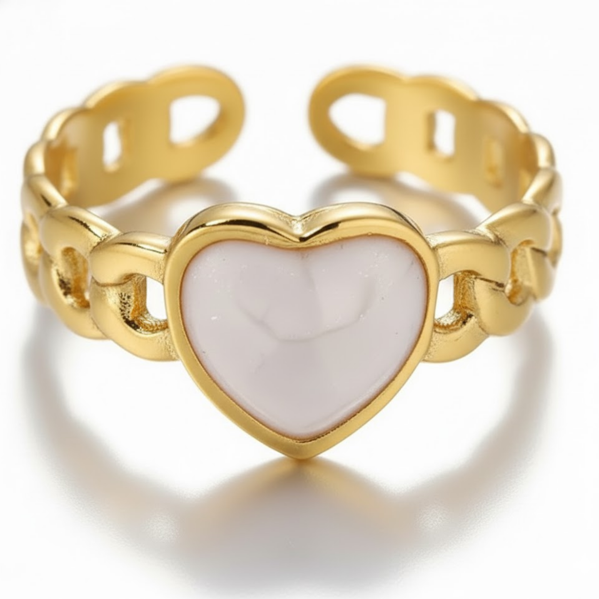 Stylish Heartlight Open Ring Perth Australia House of Hide romantic stainless steel ring with timeless charm and brilliance