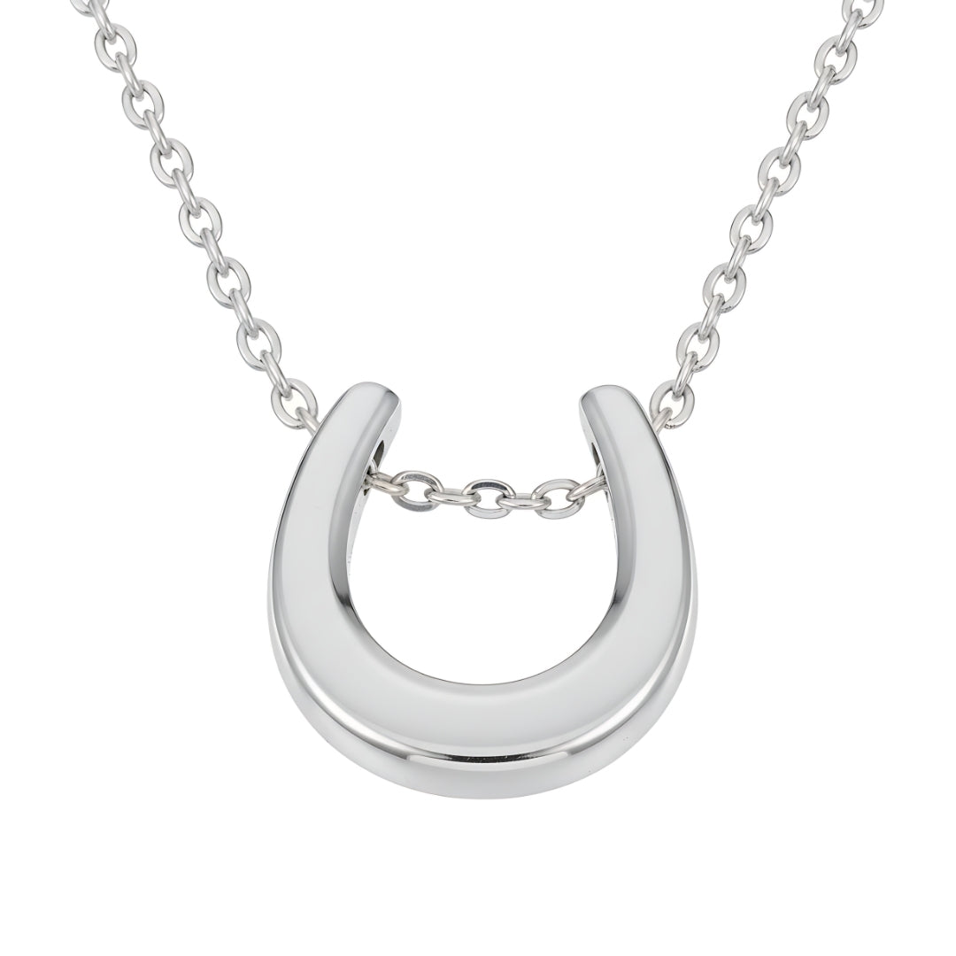 Horseshoe Horizon Necklace Perth Australia Houseofhide symbolising strength, grace, and timeless sophistication.