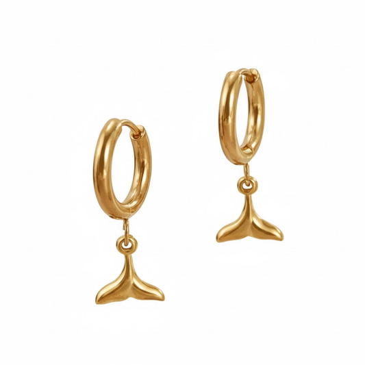 Isla Sol Tail Earrings Perth Australia House of Hide ocean-inspired stainless steel fish tail earrings