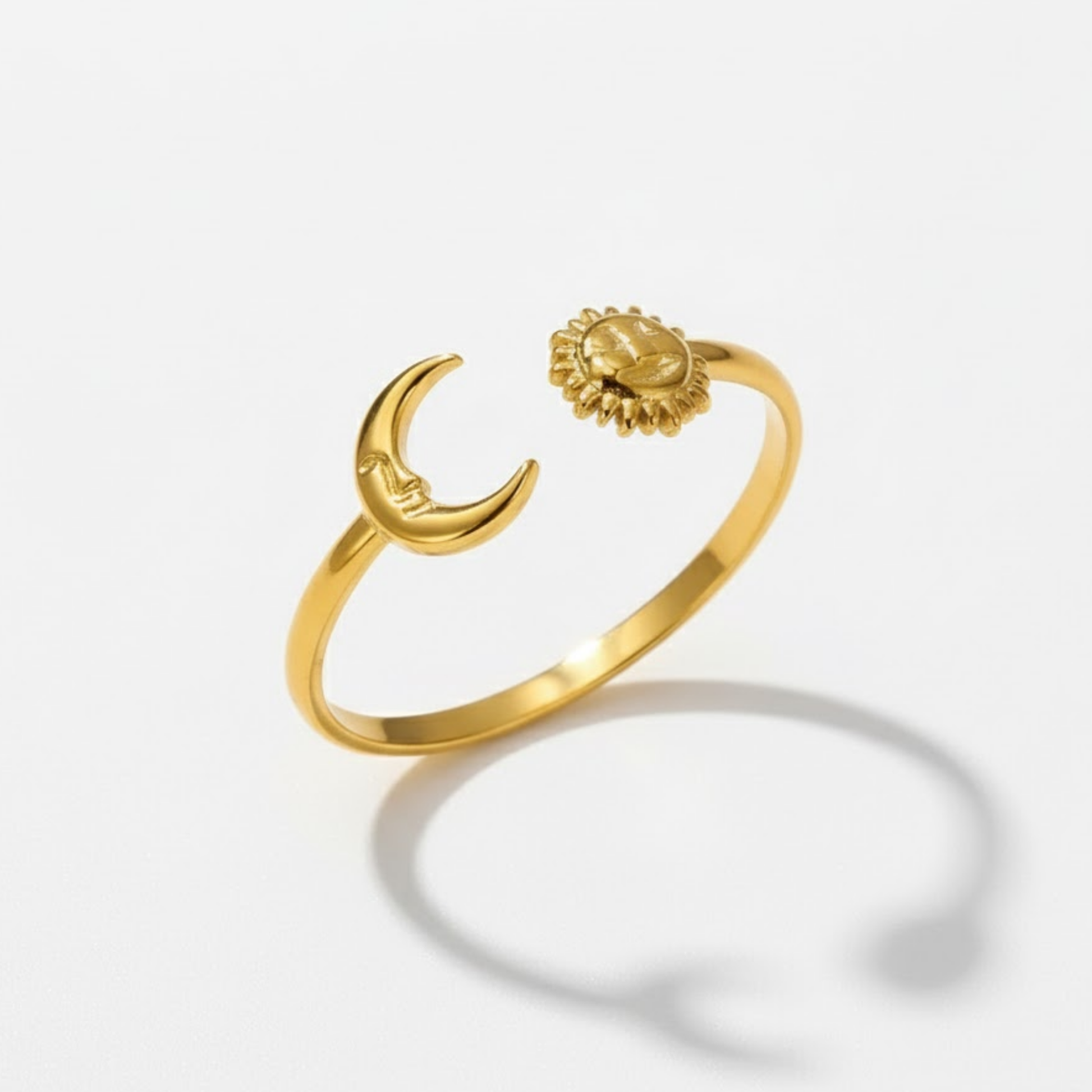 Elegant Lunar Sunbeam Ring Perth Australia handcrafted bohemian-inspired ring featuring celestial motifs