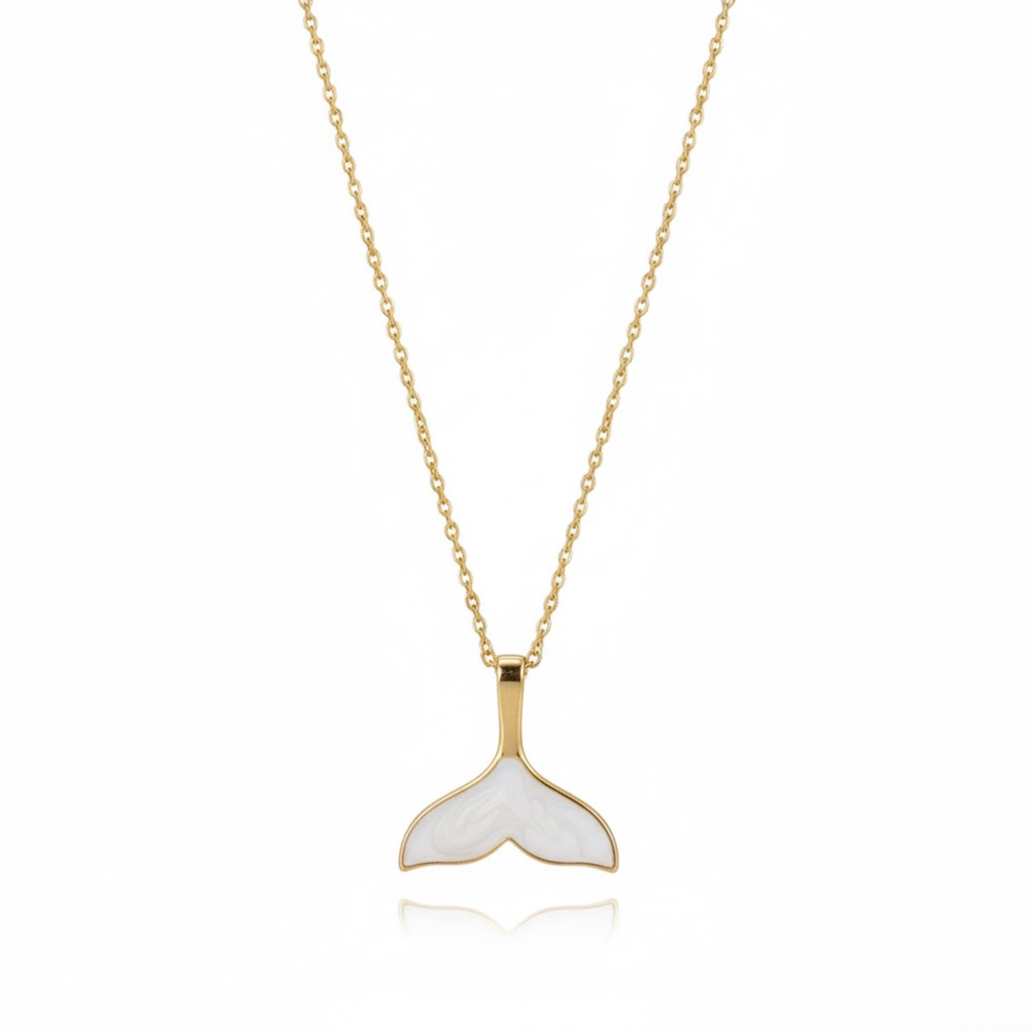 Elegant Maravéa Charm Necklace inspired by oceanic beauty, showcasing handcrafted gold detailing.