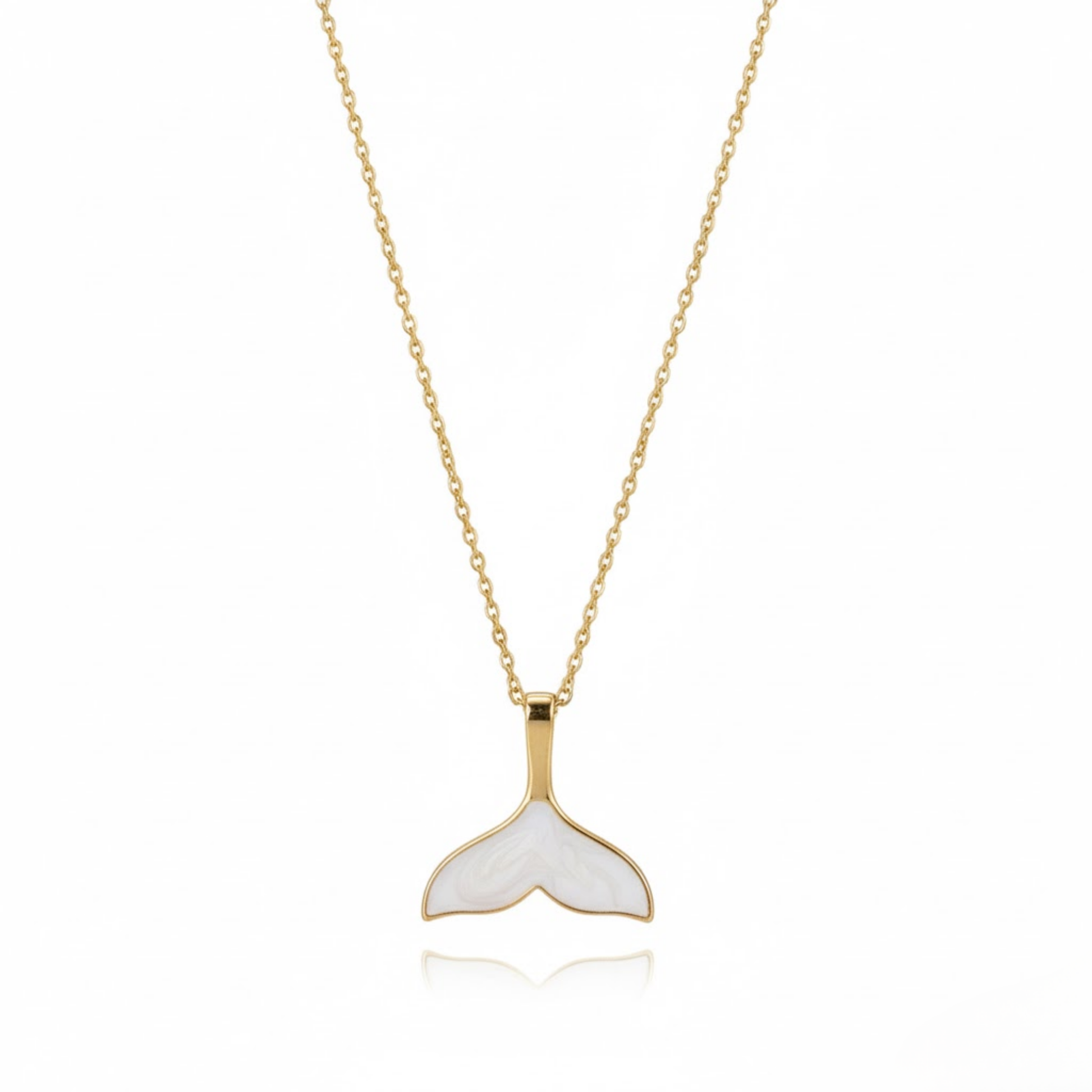 Elegant Maravéa Charm Necklace inspired by oceanic beauty, showcasing handcrafted gold detailing.