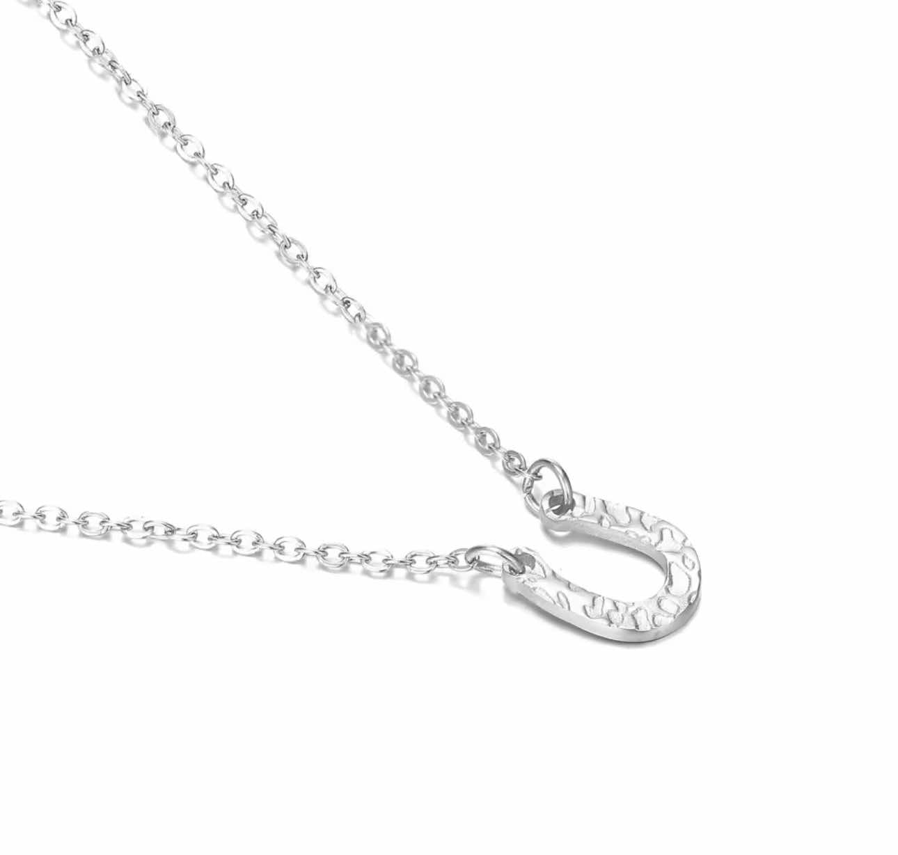 Minimalist Horseshoe Necklace in Gold and Silver – A Symbol of Luck, Perfect for Layering or Wearing Alone.