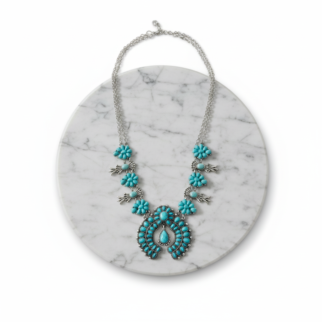Handcrafted Ocean Dream Necklace Perth Australia elegant floral statement necklace from House of Hide