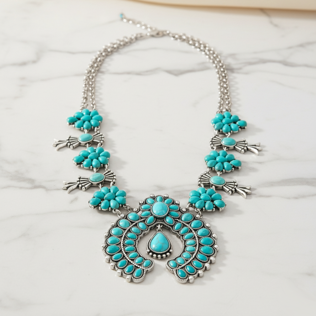 Ocean Dream Necklace Perth Australia handmade floral design necklace with warm copper detailing