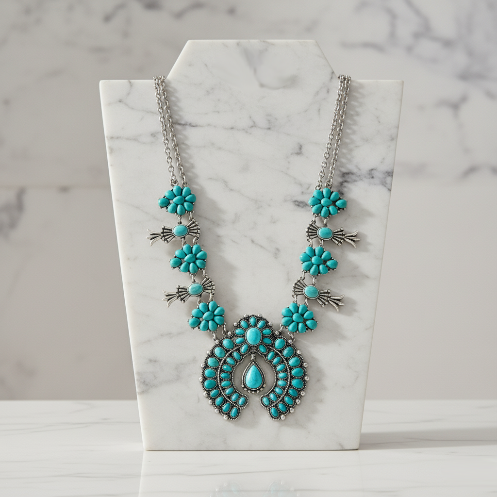 Ocean Dream Necklace Perth Australia House of Hide handcrafted floral pendant necklace