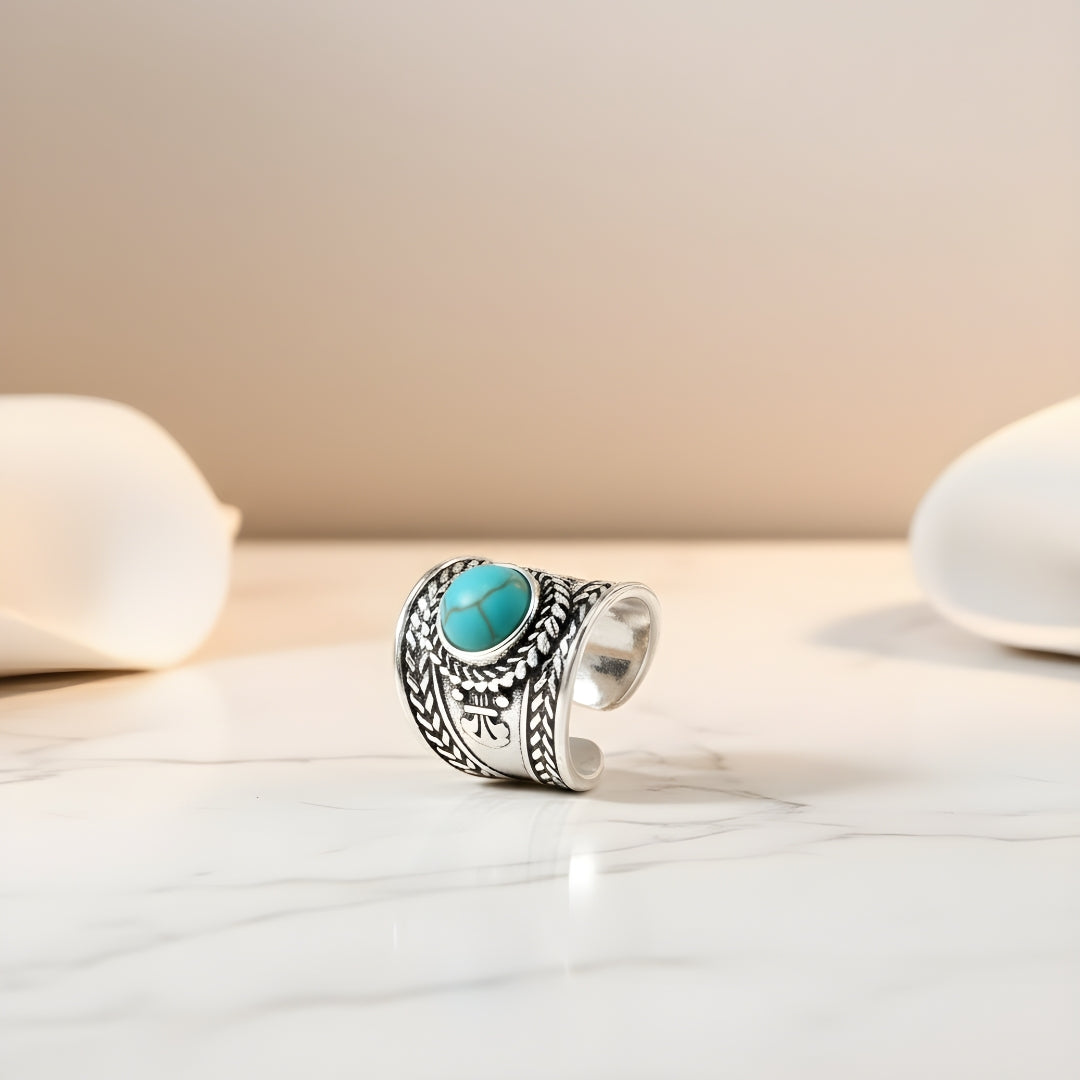 Luxury silver turquoise ring Perth Australia House of Hide artisan-crafted jewellery piece