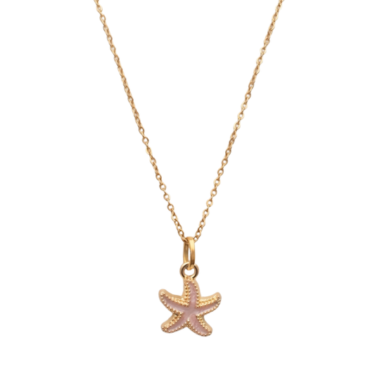 Pink Starfish Necklace