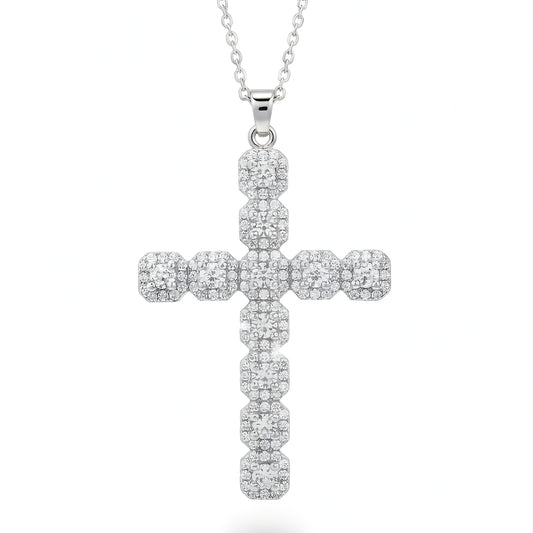 Radiant Cross Pendant Necklace Perth Australia House of Hide displayed on a white background