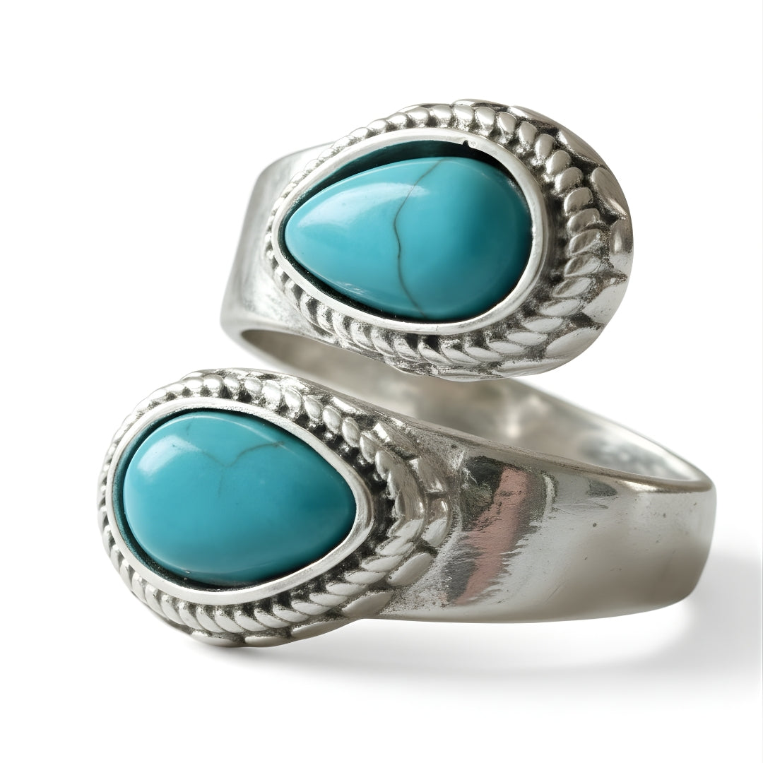 Luxury Seraphine Western Ring with turquoise accents Perth Australia House of Hide jewellery