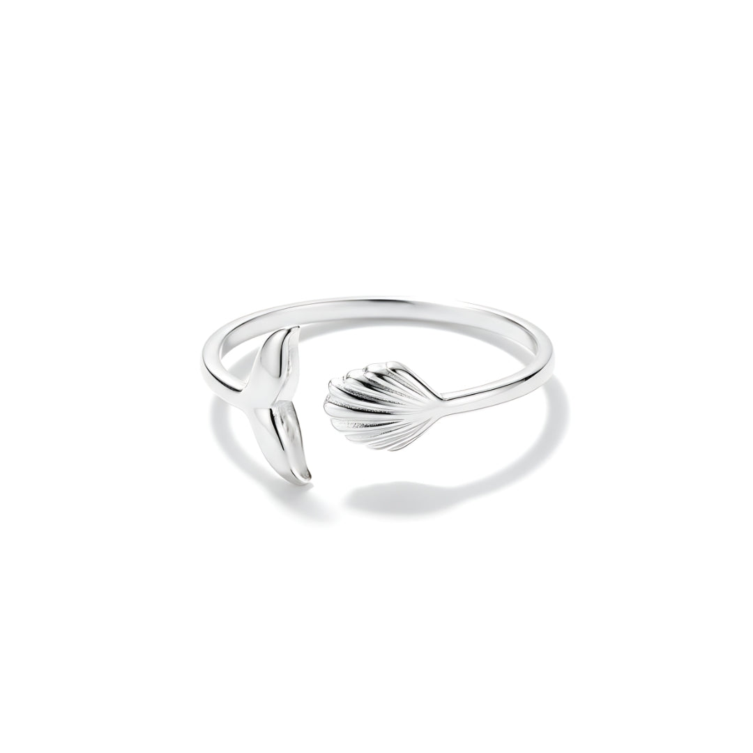 House of Hide Silver Byron Mermaid Ring adjustable non-tarnish silver ring capturing coastal beauty and bohemian style