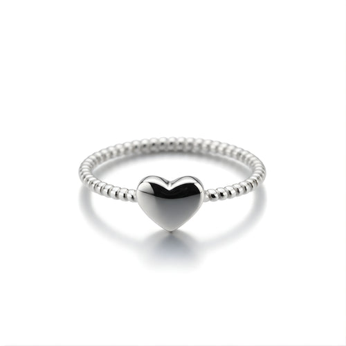 Silver Eternal Heart Ring Perth Australia House of Hide stainless steel ultra-fine band with delicate heart motif