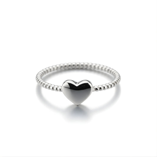 Silver Eternal Heart Ring Perth Australia House of Hide stainless steel ultra-fine band with delicate heart motif