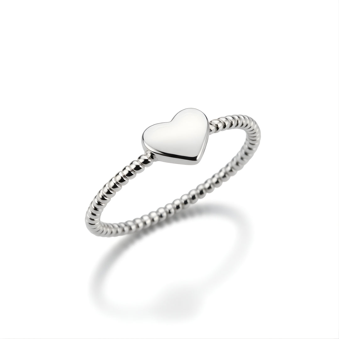 House of Hide Silver Eternal Heart Ring hypoallergenic non-tarnish silver ring perfect for engagements and anniversaries