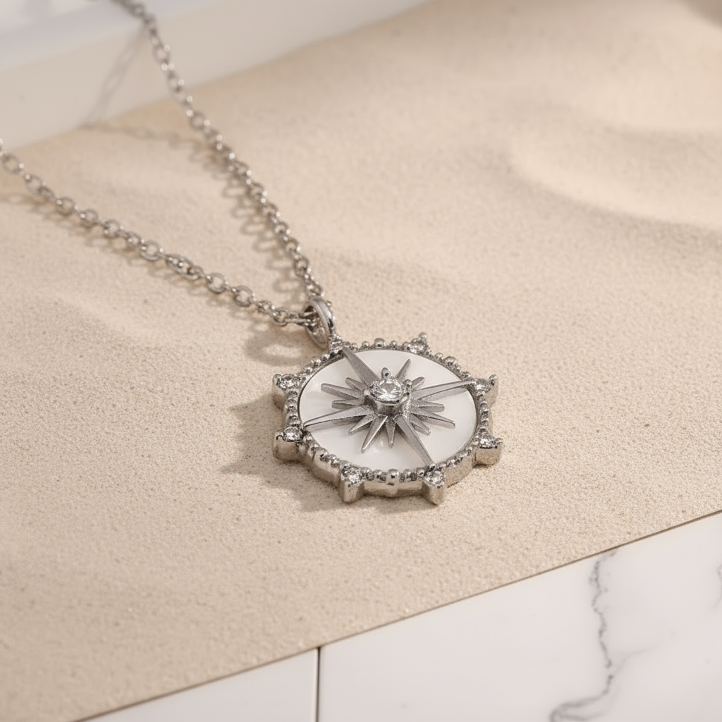 Island Halo Pendant Perth Australia House of Hide minimalist silver jewellery inspired by coastal skies