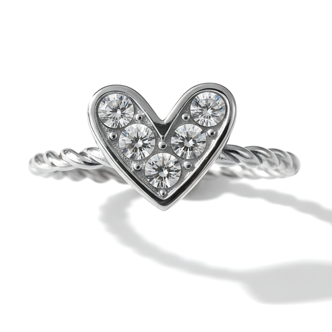 Elegant Silver Love Radiance Ring Perth Australia handcrafted romantic ring symbolising everlasting love