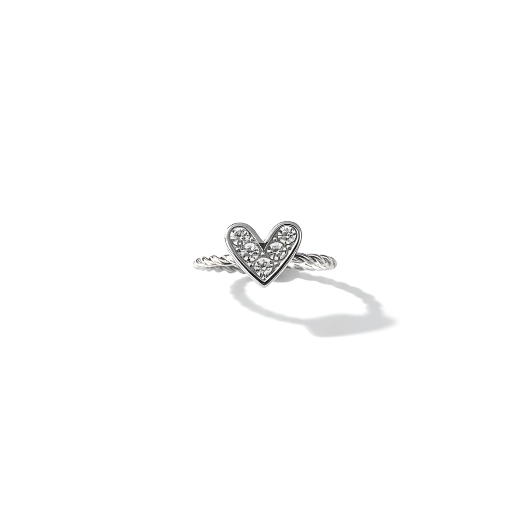House of Hide Silver Love Radiance Ring hypoallergenic non-tarnish silver ring perfect for Valentine’s Day and special occasions