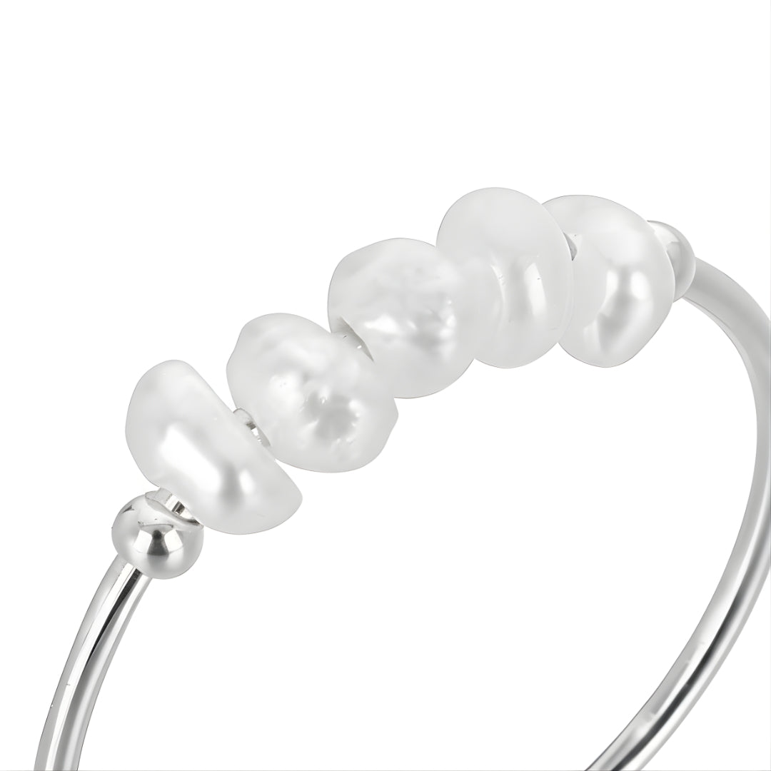 Elegant Silver Pearl Tide Ring Perth Australia handcrafted ocean-inspired jewellery symbolising purity and balance