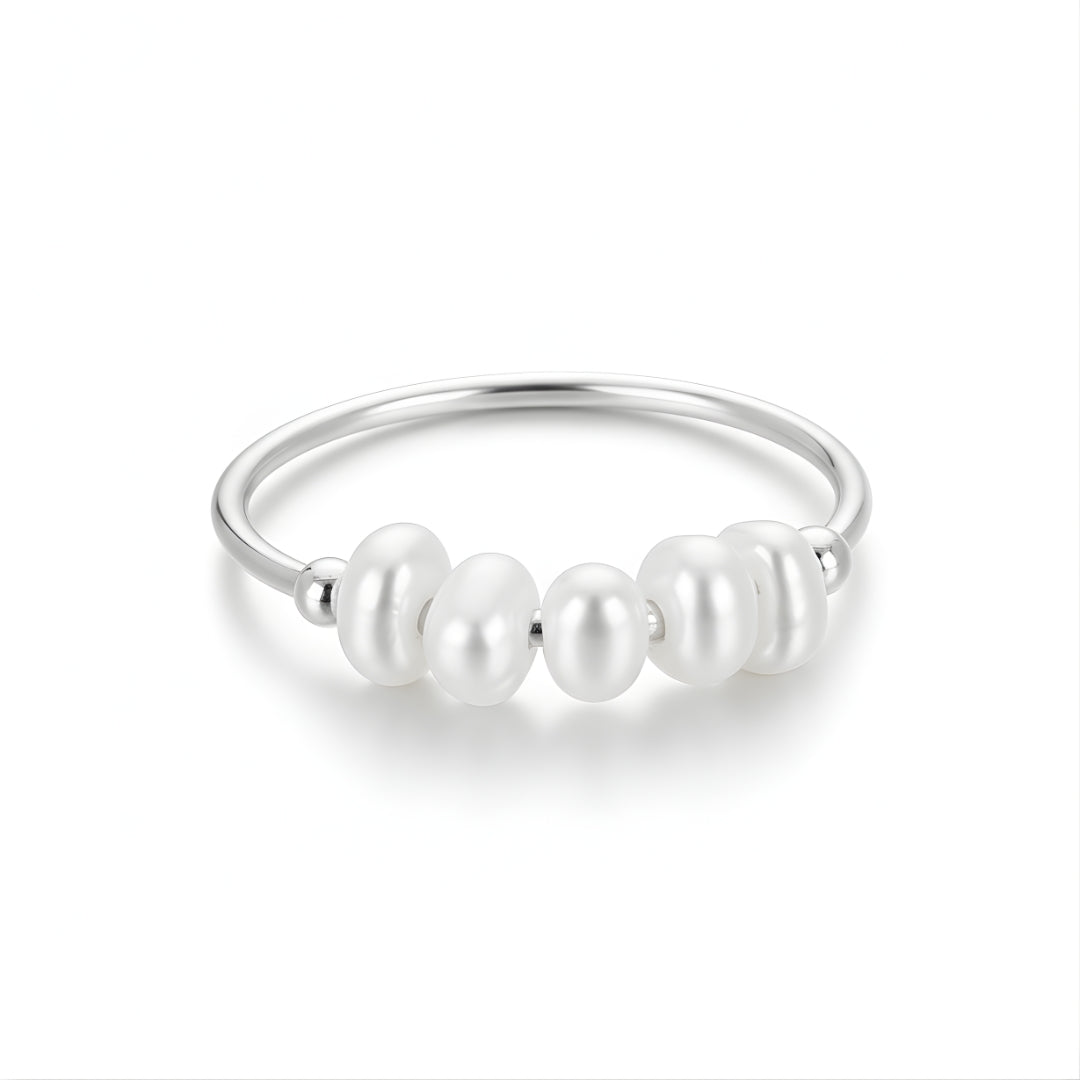 House of Hide Silver Pearl Tide Ring minimalist silver ring featuring freshwater pearl for timeless sophistication