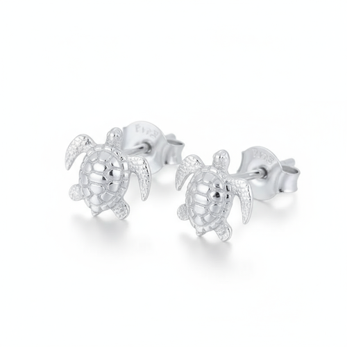 Silver Reef Turtle Studs Perth Australia House of Hide 925 silver turtle earrings