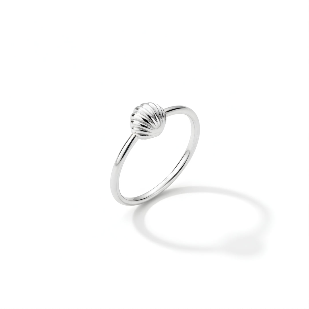 House of Hide Silver Shoreline Ring non-tarnish silver-tone ring symbolising coastal elegance and serenity