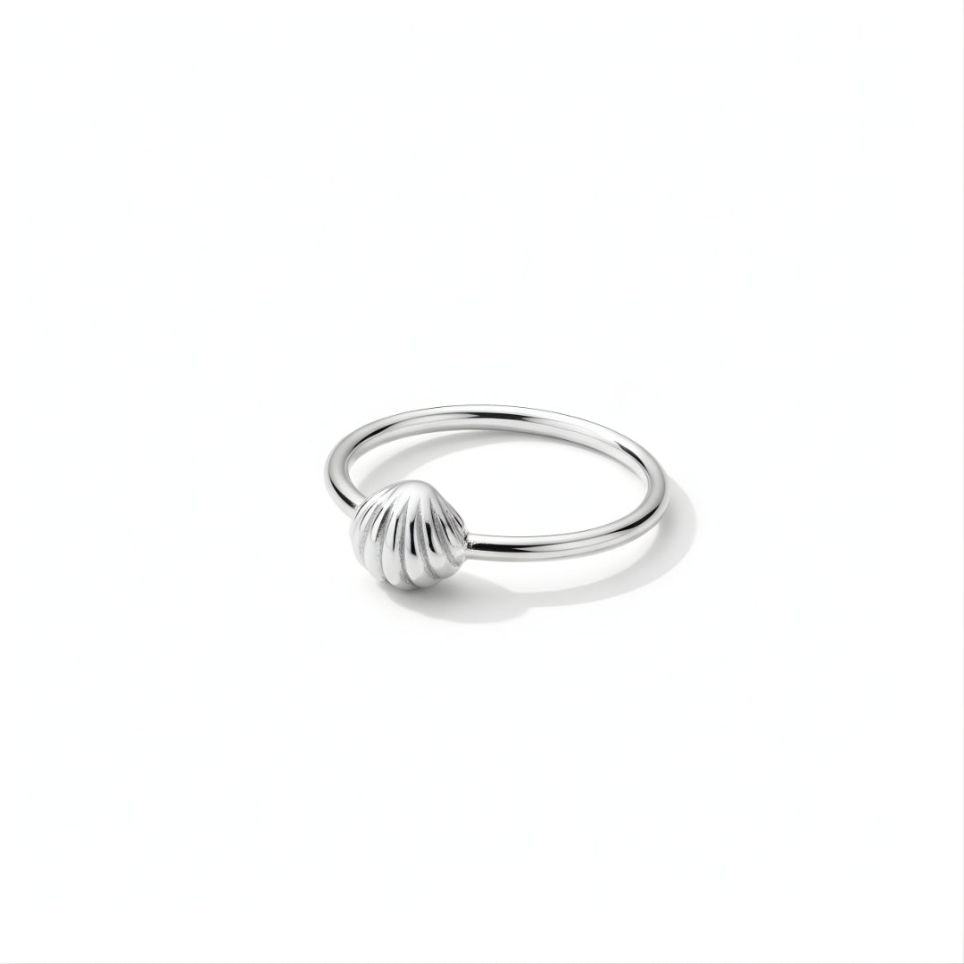 Silver Shoreline Ring Perth Australia beach-inspired silver ring perfect for vacations, casual, and everyday wear
