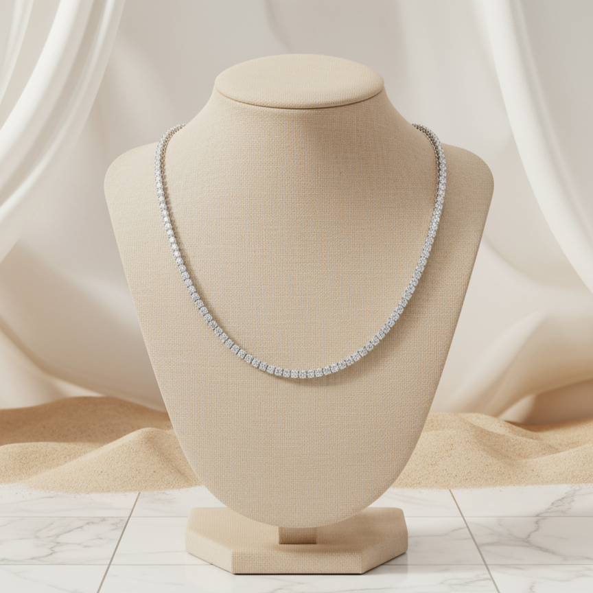 Modern silver jewellery piece from House of Hide Australia featuring polished sterling silver and sparkling zircon details