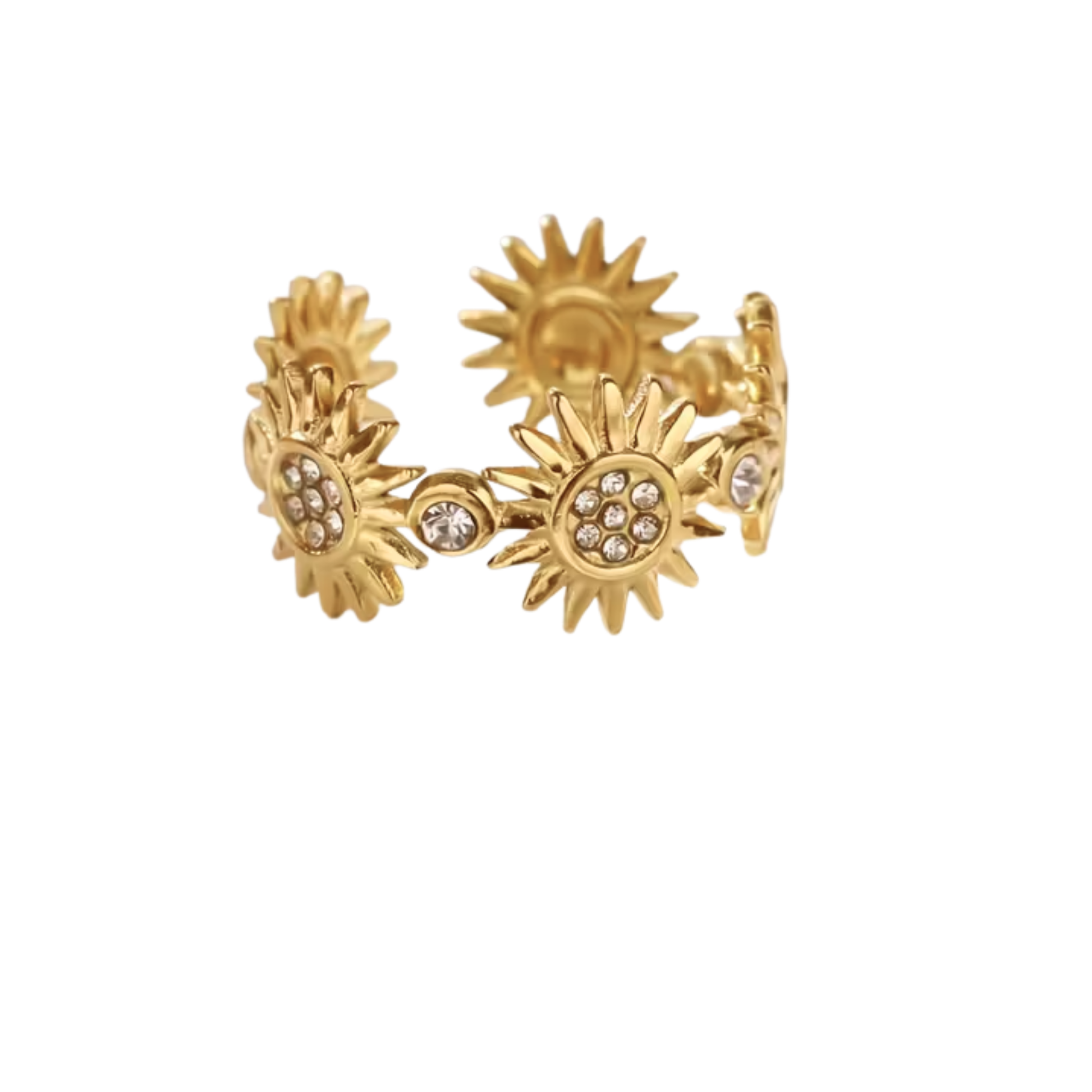 House of Hide Solara Shine Ring open gold sun motif ring for radiant everyday and dressy wear