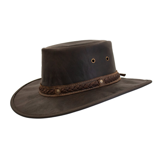 Barmah 1018CR Squashy Crackle Kangaroo | Dark Brown