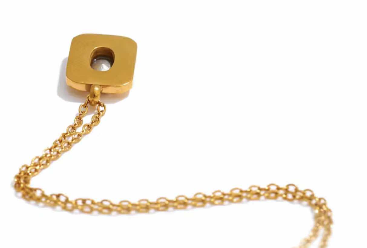 Sundrop Necklace – real gold-plated stainless steel with cubic zircon sparkle