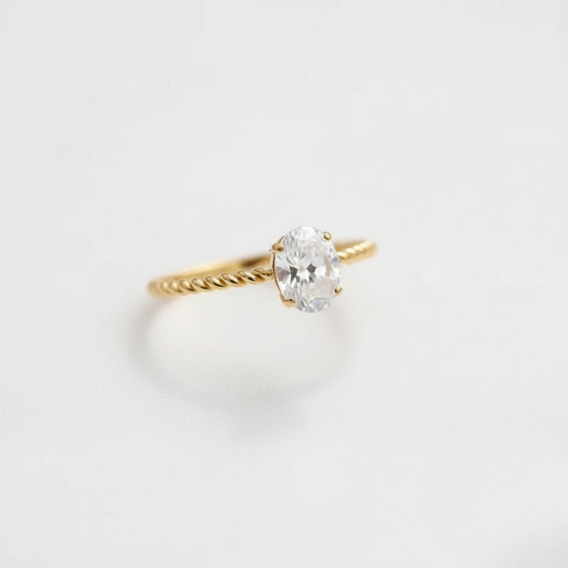 Handcrafted Sunlit Twist Ring Perth Australia 18K gold-plated stainless steel jewellery from House of Hide