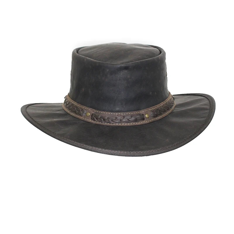 Top-down view of the Cooper Crossing headband on the Squashy Crackle Kangaroo hat.