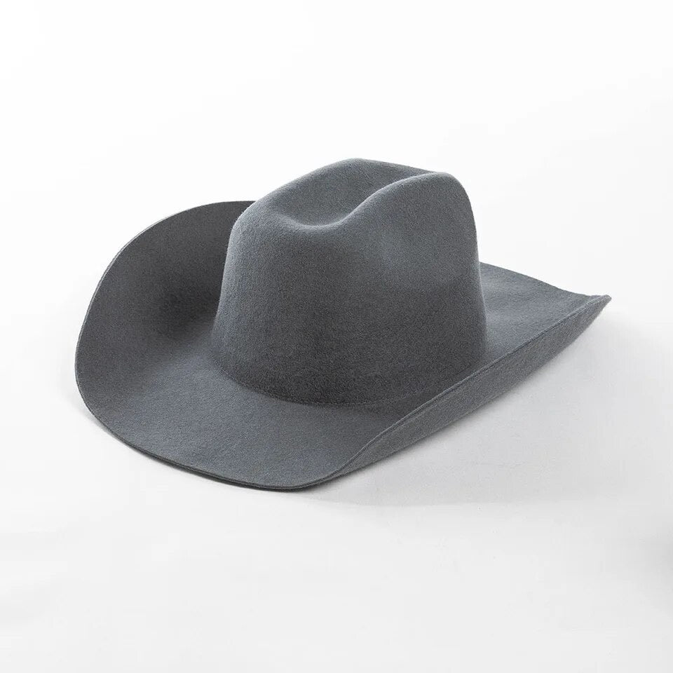 Versatile 100% wool cowboy hat with sunshade and warmth features, ideal for casual wear