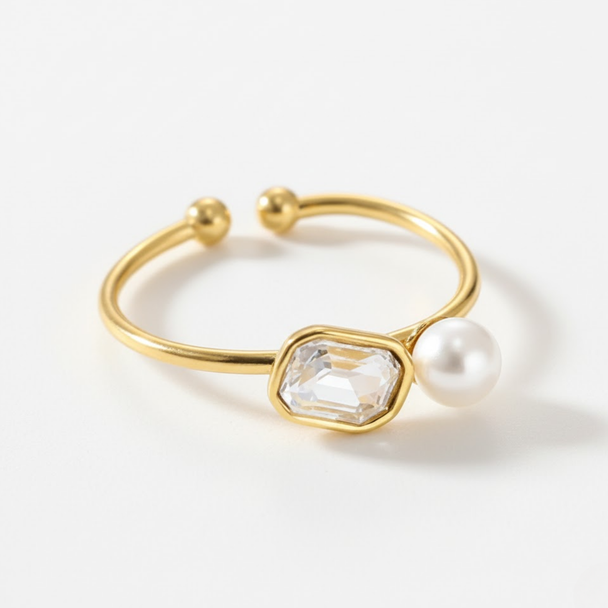 Vintage Elegance Ring Perth Australia Houseofhide elegant pearl and zirconia ring styled for jewellery photography