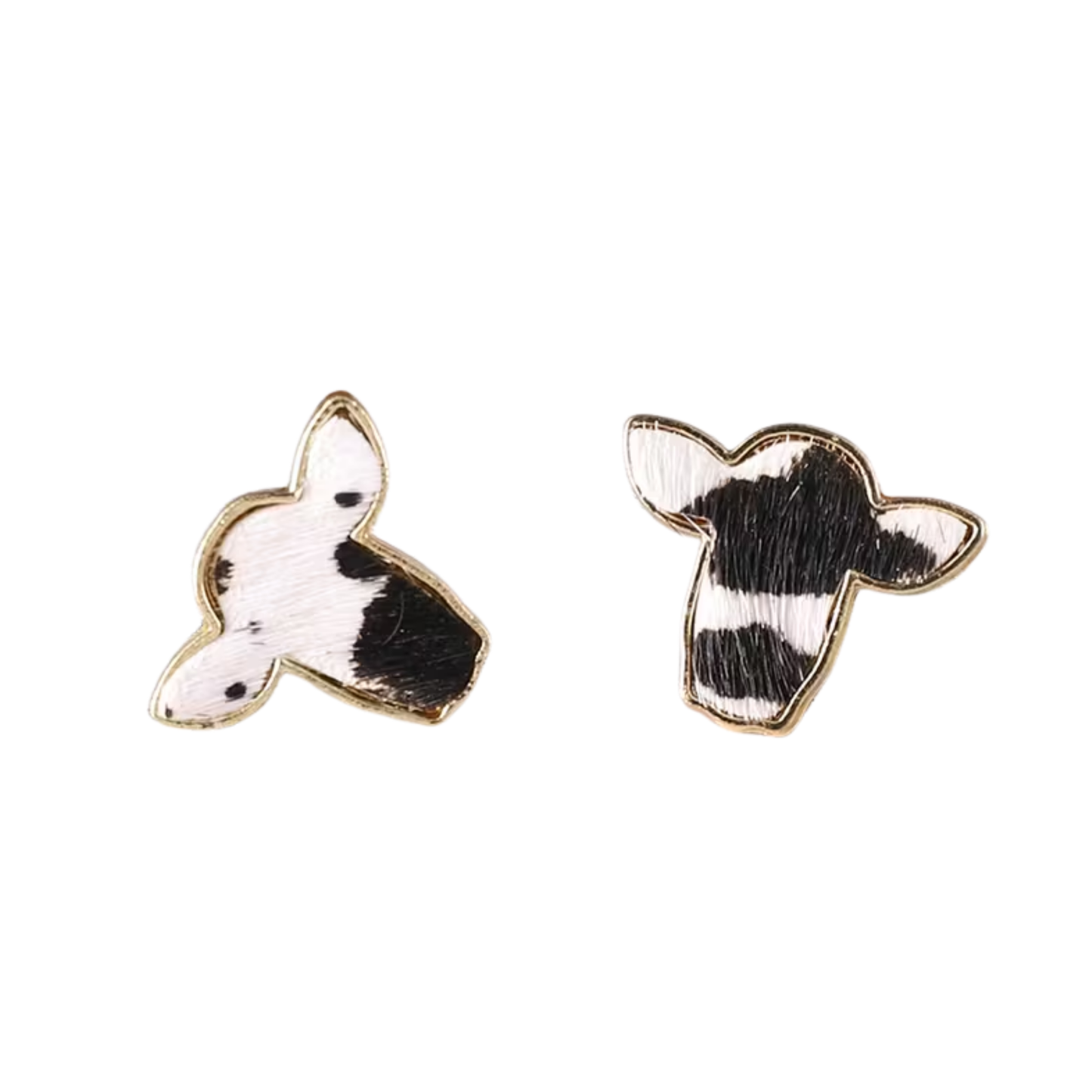 Western Midnight Range Studs Perth Australia Houseofhide cowhide motif earrings photographed for product detail