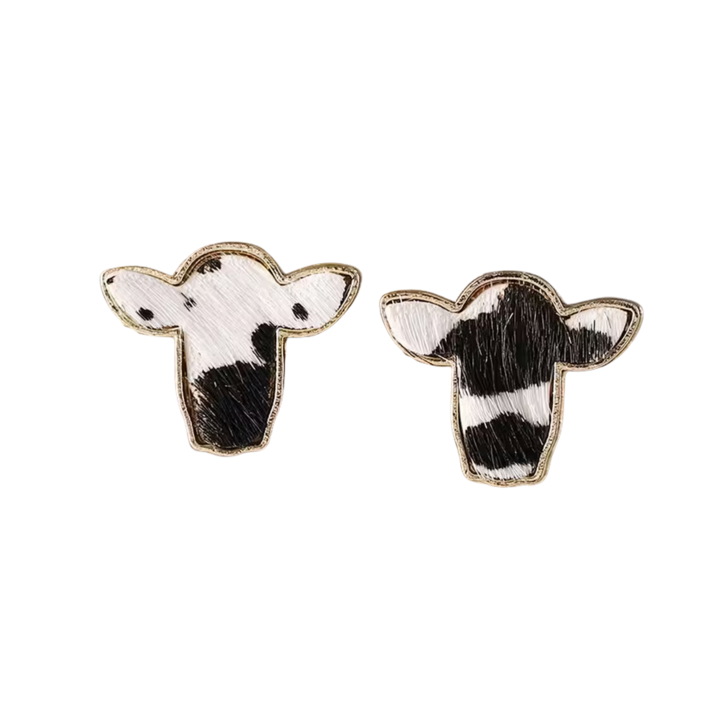 Western Midnight Range Studs Perth Australia Houseofhide lightweight hypoallergenic cow pattern studs in jewellery flatlay