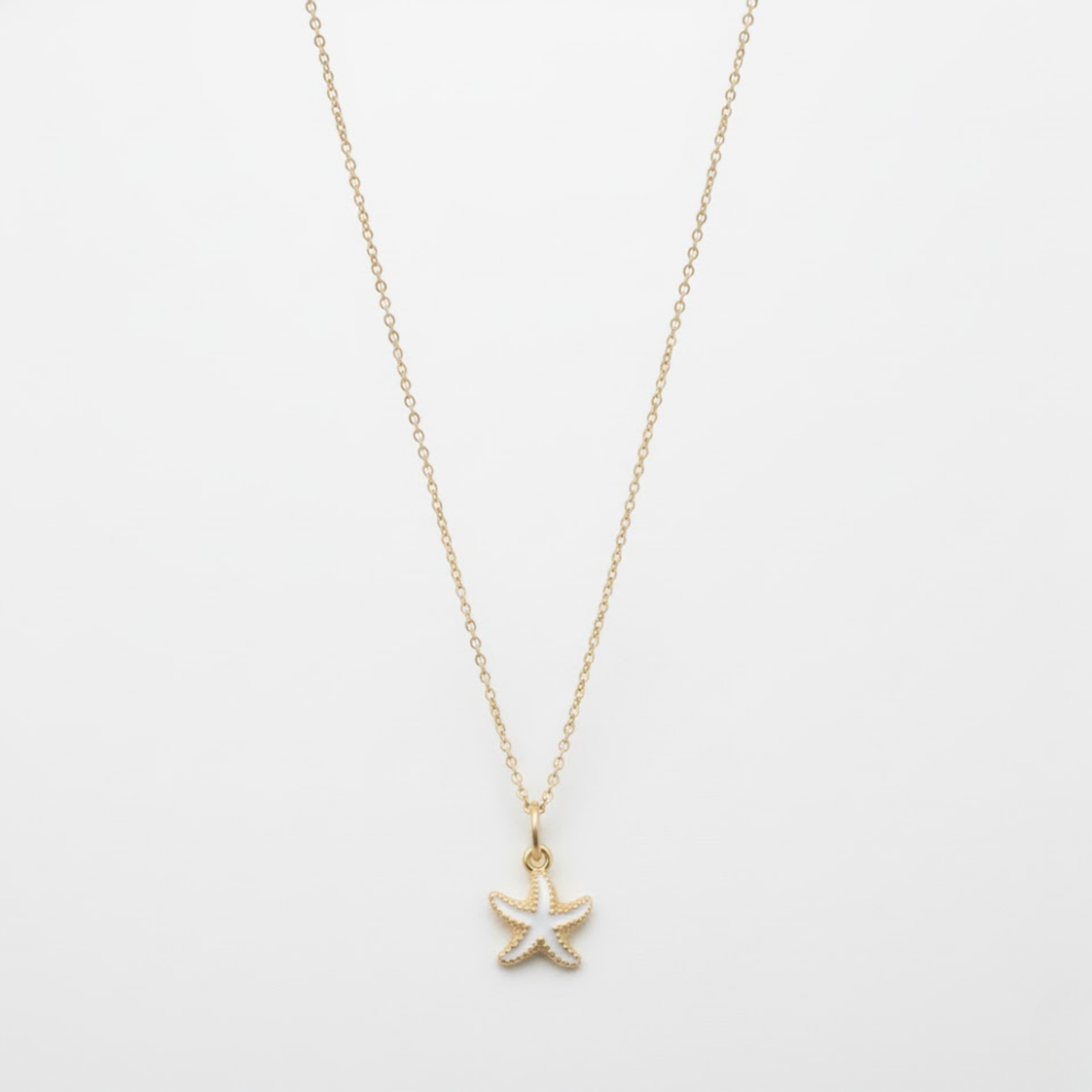 White Starfish Necklace