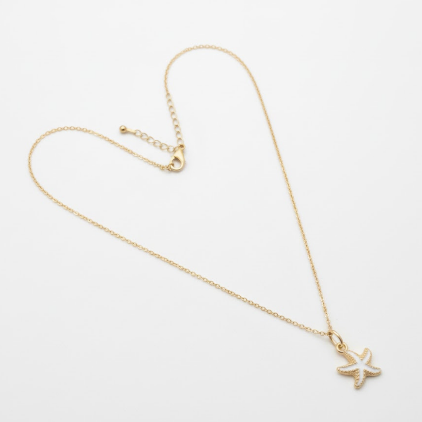 White Starfish Necklace
