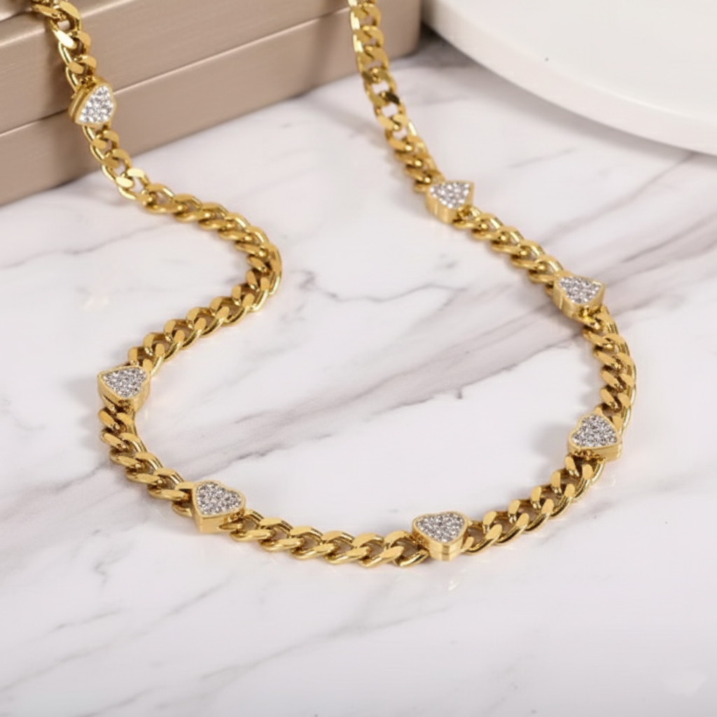 Amore Chain Necklace Perth Australia timeless gold stainless steel necklace with modern coastal charm