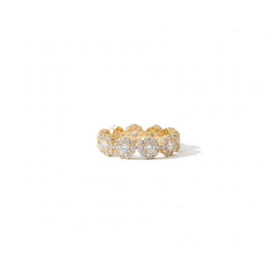 Aurelia Bloom Ring Perth Australia Houseofhide – gold-toned ring with white zircon gemstone